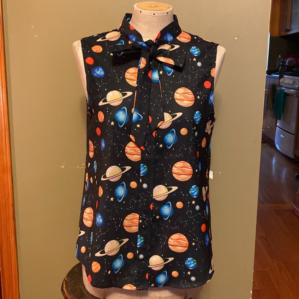 Galaxy Top w/ Bow Tie